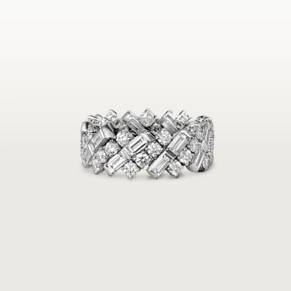 Reflection de Cartier 結婚戒指 18K白色黃金，鑽石