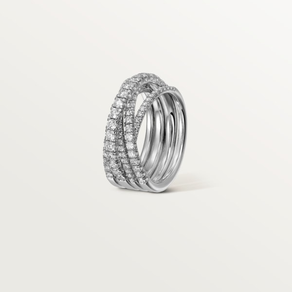 Etincelle de Cartier 戒指 18K白色黃金，鑽石
