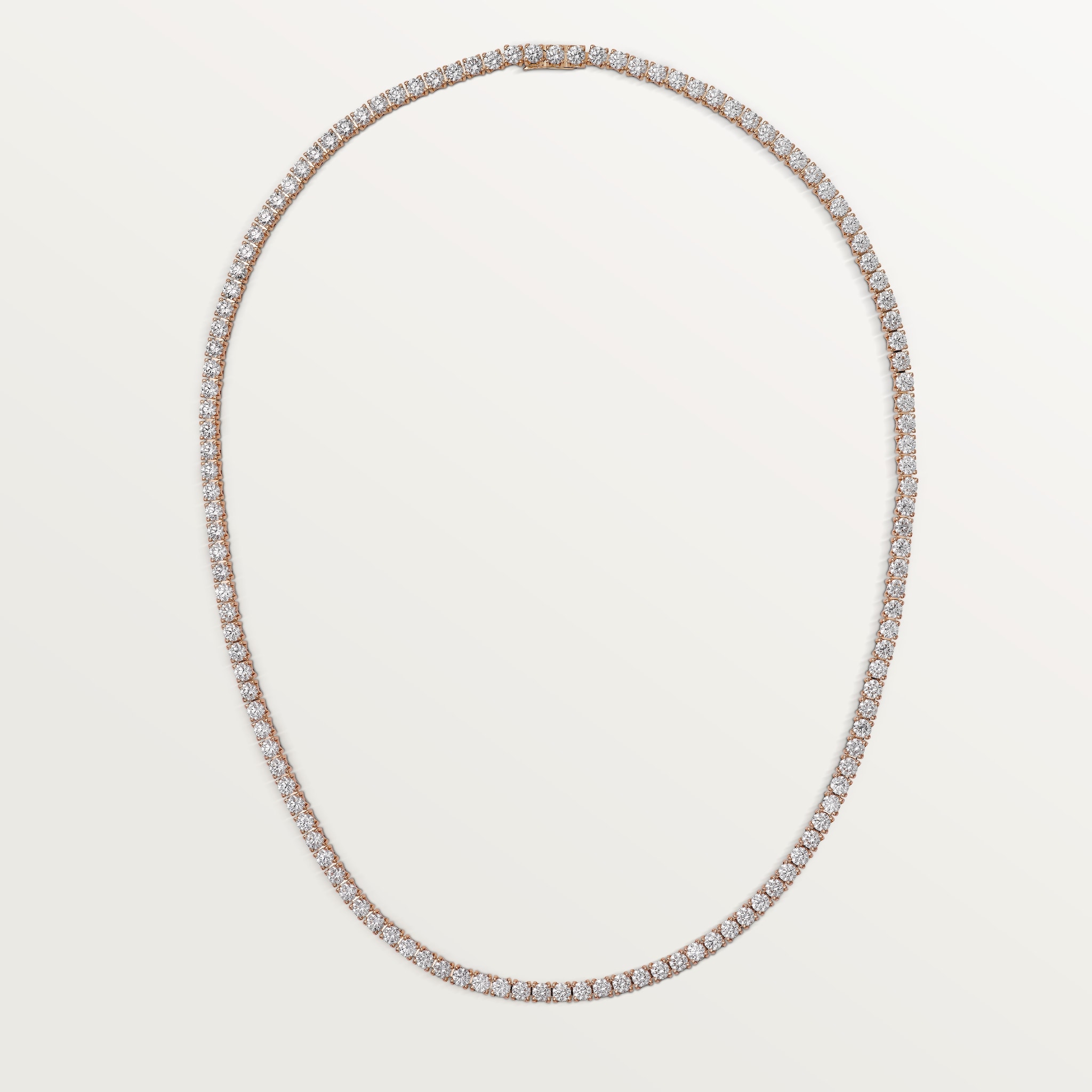 Essential Lines necklace, brilliant-cut diamondsRose gold, diamonds