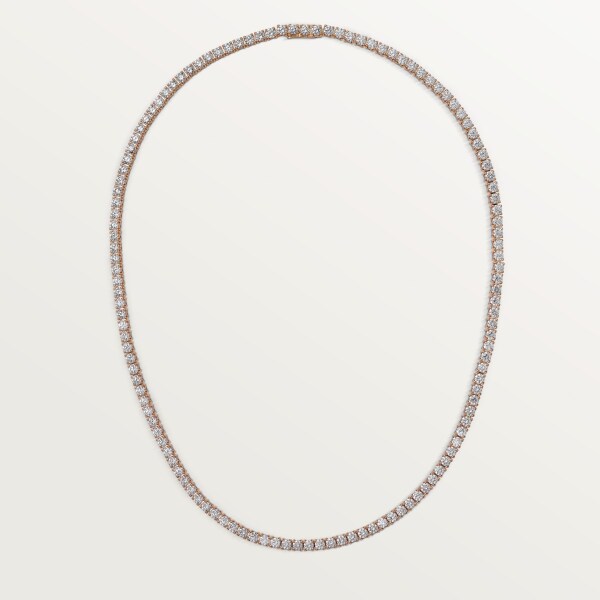 Essential Lines necklace, brilliant-cut diamonds Rose gold, diamonds