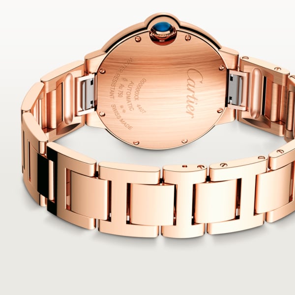 Ballon Bleu de Cartier 腕錶 36毫米，自動上鏈機械機芯，玫瑰金，鑽石