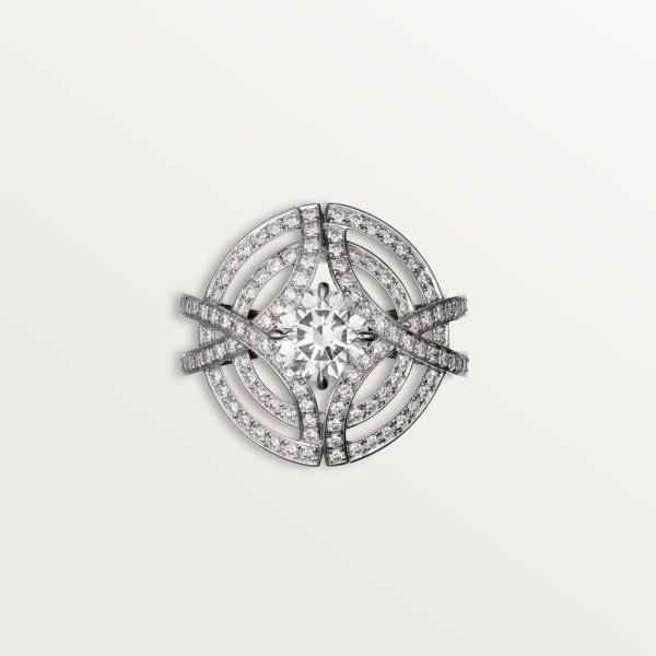 Galanterie de Cartier 戒指 18K白色黃金，鑽石