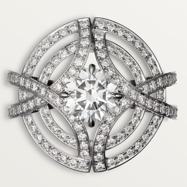 Galanterie de Cartier 戒指 18K白色黃金，鑽石