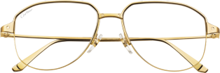 Santos de Cartier 太陽眼鏡 光滑及磨砂金色飾面金屬，綠色偏光夾式鏡片