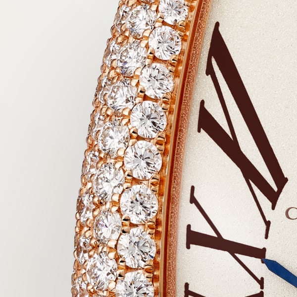Baignoire Allongée 腕錶 特大型款，手動上鏈機械機芯，18K玫瑰金，鑽石