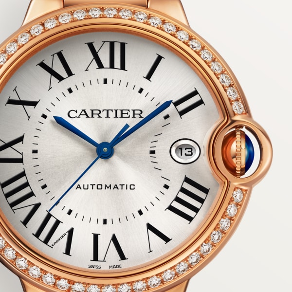 Ballon Bleu de Cartier 腕錶 40毫米，自動上鏈機械機芯，18K玫瑰金，鑽石