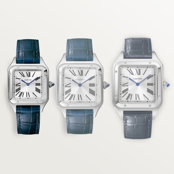 Santos-Dumont 腕錶 小型款，石英機芯，精鋼，皮革