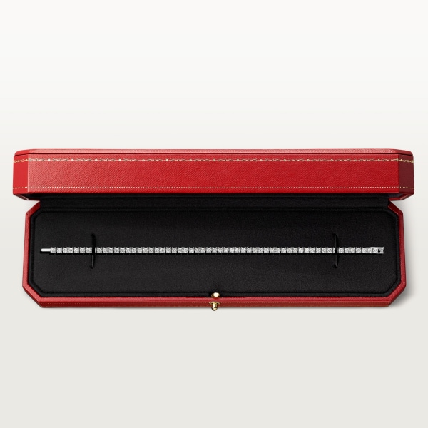 經典鑽石系列手鐲，明亮式切割圓鑽 18K白色黃金，鑽石