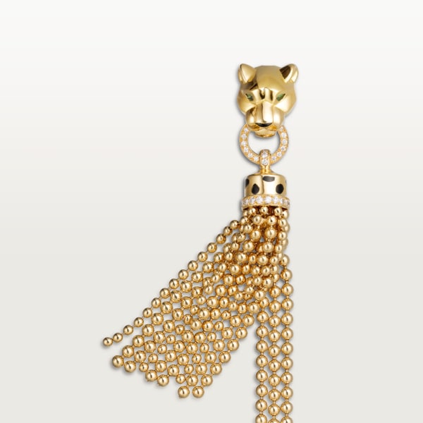 Panthère de Cartier bracelet Yellow gold, black lacquer, onyx, tsavorite garnets, diamonds.