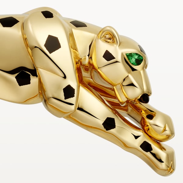 Panthère de Cartier 手鐲 18K黃金，沙弗萊石榴石，縞瑪瑙