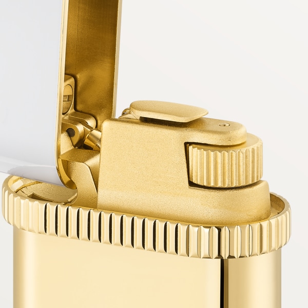 Santos de Cartier 打火機 亮漆，金色飾面金屬