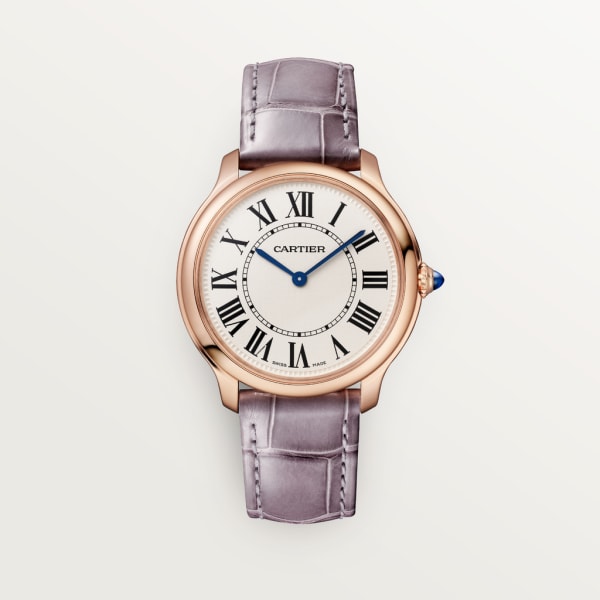Ronde Louis Cartier 腕錶 36毫米，石英機芯，玫瑰金，皮革
