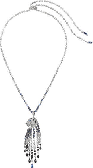 Panthère de Cartier 項鏈 白色黃金，藍寶石，縞瑪瑙，鑽石