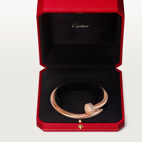 Juste un Clou bracelet, medium model Rose gold, diamonds