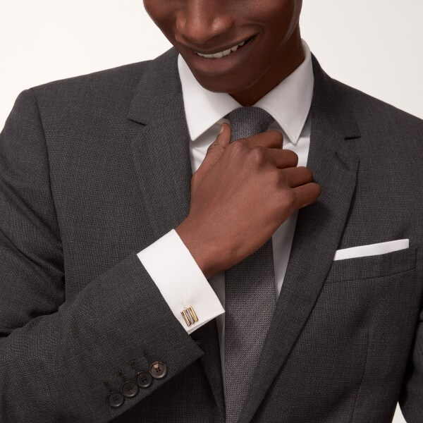 Vendôme Louis Cartier 袖扣 18K白色黃金，18K玫瑰金，18K黃金