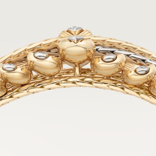 Grain de Café 手鐲 黃金，白色黃金，鑽石