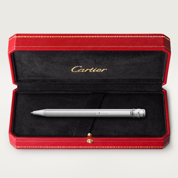 Santos de Cartier pen Small model, engraved metal, palladium finish