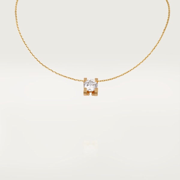 C de Cartier 項鏈 18K黃金，鑽石