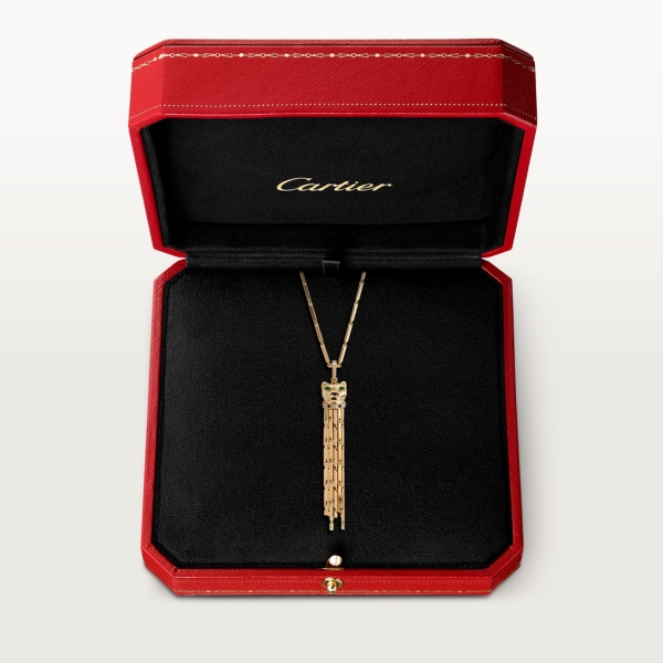 Panthère de Cartier 項鏈 18K黃金，鑽石，祖母綠，縞瑪瑙