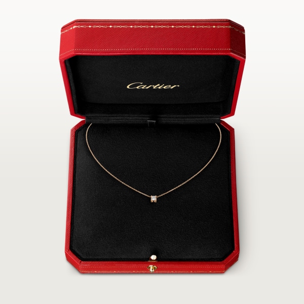 C de Cartier necklace Rose gold, diamond