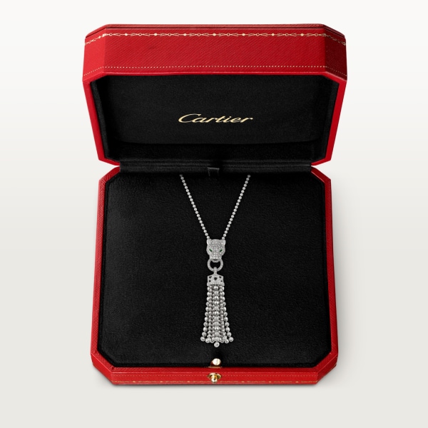 Panthère de Cartier 項鏈 18K白色黃金，祖母綠，鑽石，縞瑪瑙