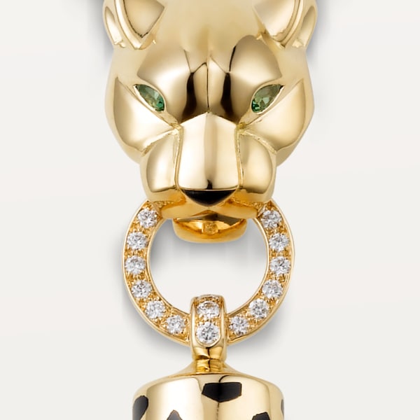 Panthère de Cartier necklace Yellow gold, black lacquer, tsavorite garnets, onyx, diamonds