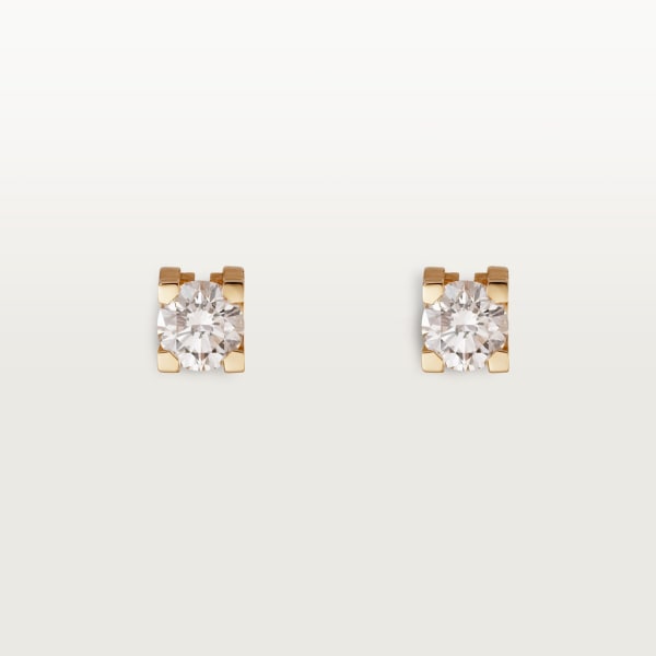 C de Cartier 耳環 18K黃金，鑽石