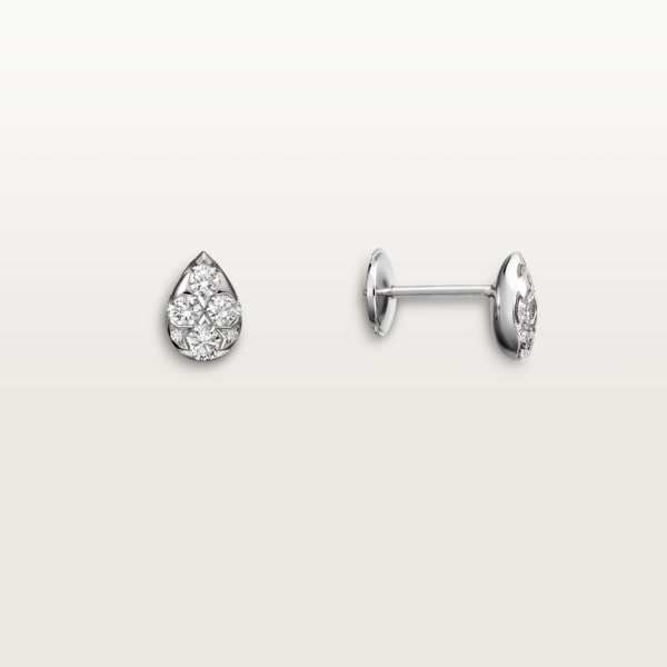 Etincelle de Cartier 耳環 18K白色黃金，鑽石