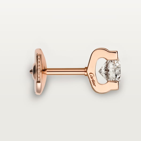 C de Cartier 耳環 18K玫瑰金，鑽石