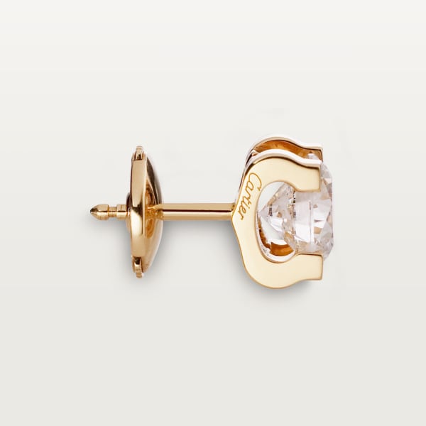 C de Cartier earrings Yellow gold, diamonds
