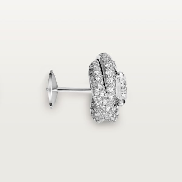 Trinity Ruban 耳環 18K白色黃金，鑽石