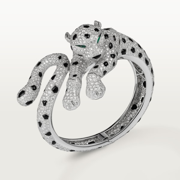 Panthère de Cartier High Jewellery bracelet Platinum, emeralds, onyx, diamonds
