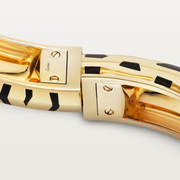Indomptables de Cartier 手鐲 黃金，縞瑪瑙，黑色亮漆，沙弗萊石榴石