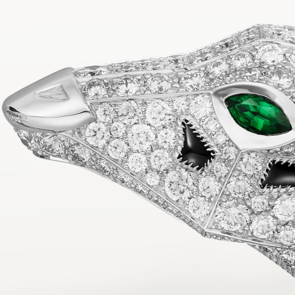 Indomptables de Cartier 手鐲 白色黃金，縞瑪瑙，祖母綠，鑽石