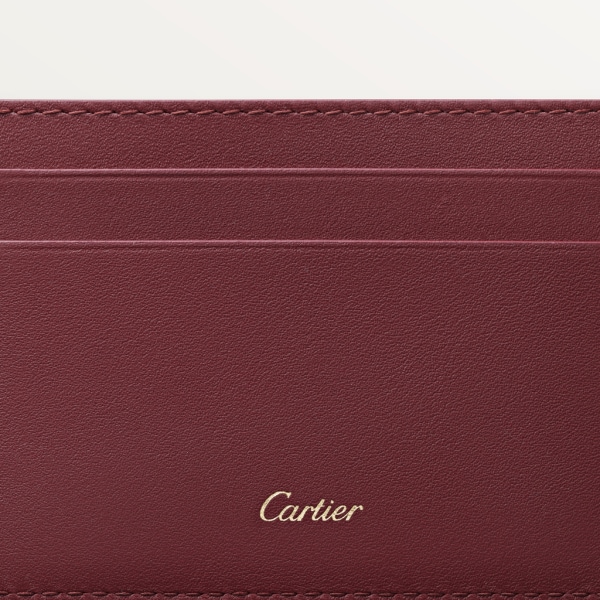 Diabolo de Cartier card holder Burgundy calfskin