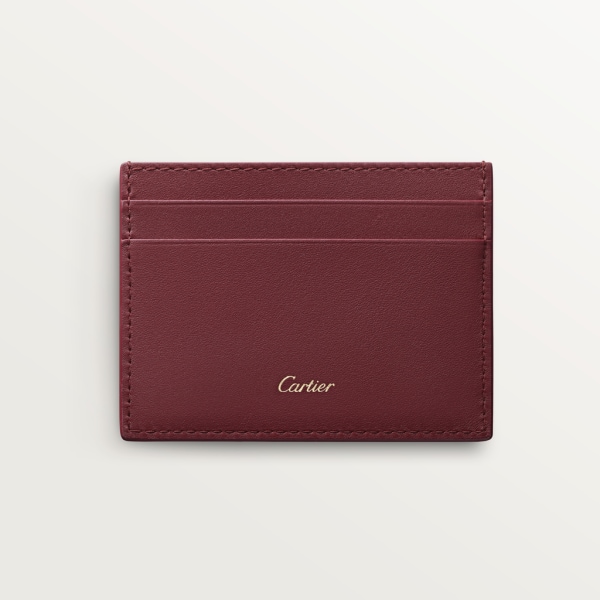 Diabolo de Cartier card holder Burgundy calfskin