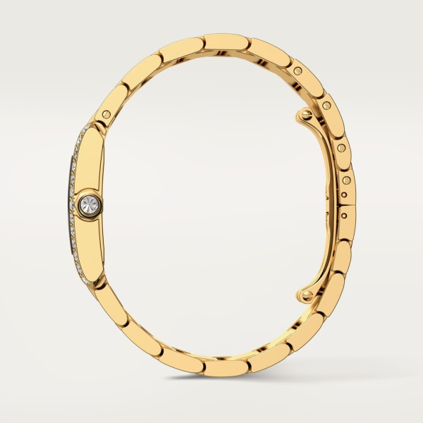 Tank Française 腕錶 中型款，石英機芯，黃金，鑽石