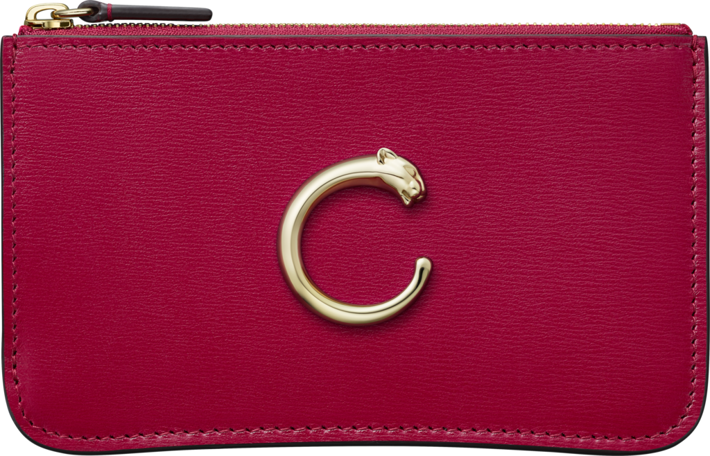 Panthère de Cartier Small Leather Goods, Card holderCherry red calfskin