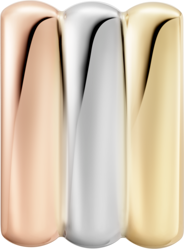 Vendôme Louis Cartier 袖扣白色黃金，玫瑰金，黃金