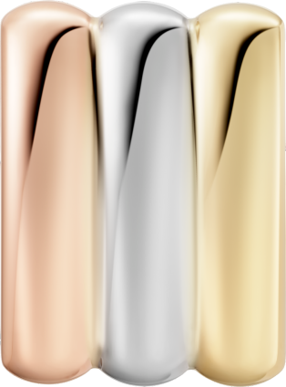 Vendôme Louis Cartier 袖扣 白色黃金，玫瑰金，黃金