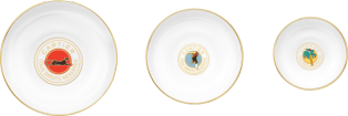 Set of three Cartier Characters bowls Porcelain