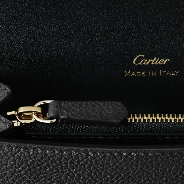 Panthère de Cartier 卡片夾 黑色鱷魚皮，白色黃金，縞瑪瑙，鑽石