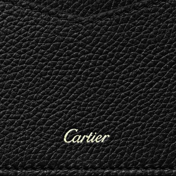 Panthère de Cartier 卡片夾 黑色鱷魚皮，白色黃金，縞瑪瑙，鑽石