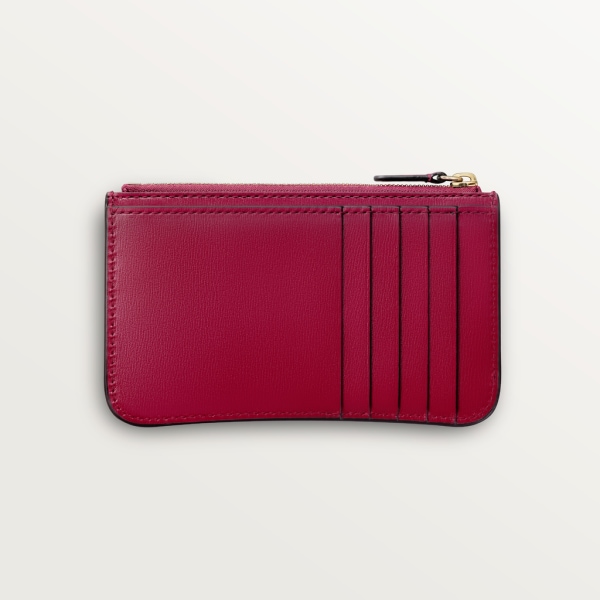 Panthère de Cartier Small Leather Goods, Card holder Cherry red calfskin