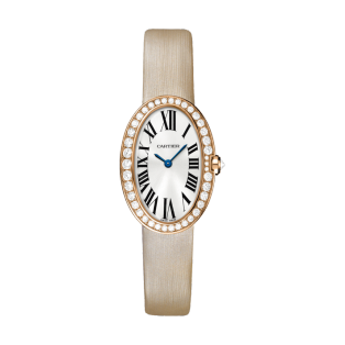 Baignoire 腕錶，小型款 小型款，石英機芯，18K玫瑰金，鑽石，帆布