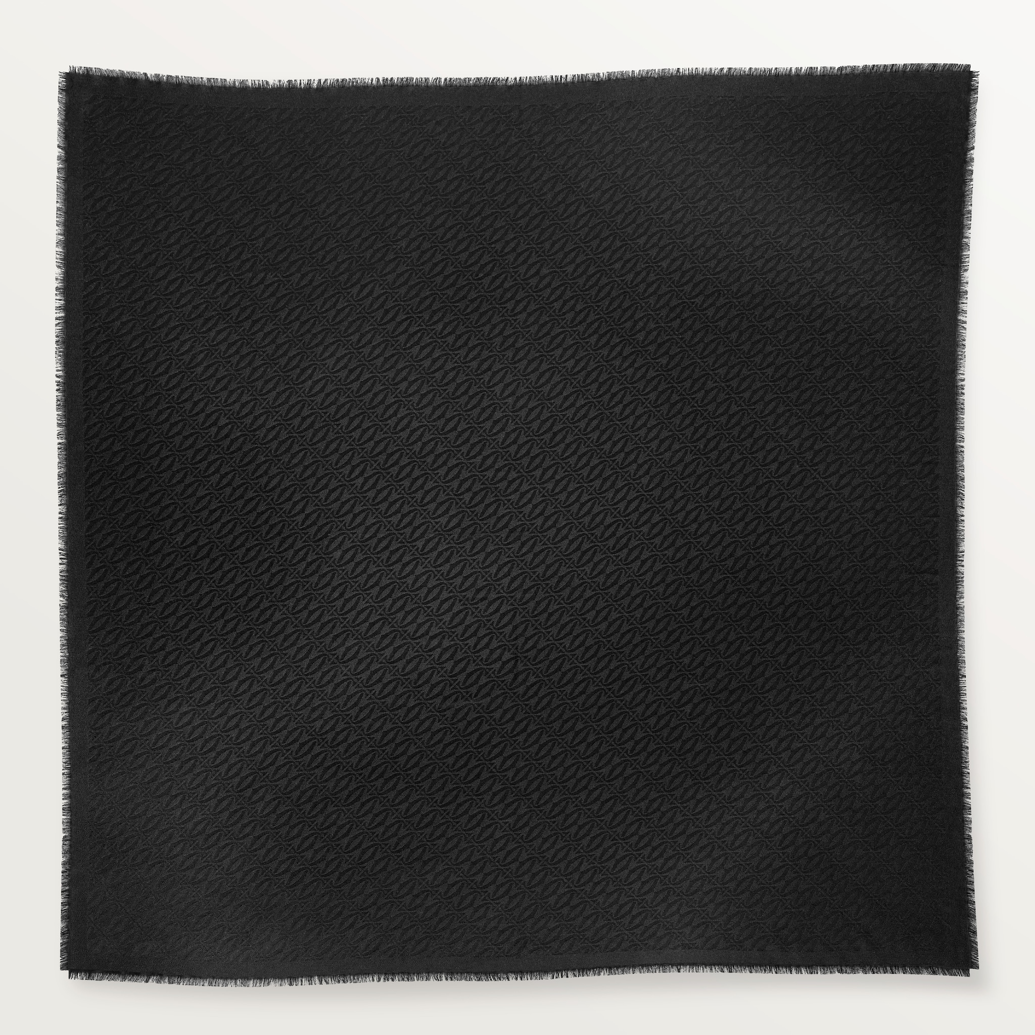 C de Cartier 披肩羊毛及真絲