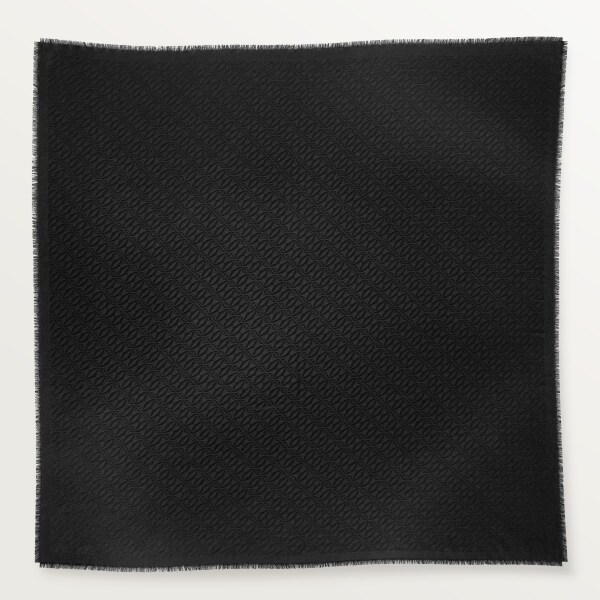 C de Cartier 披肩 羊毛及真絲