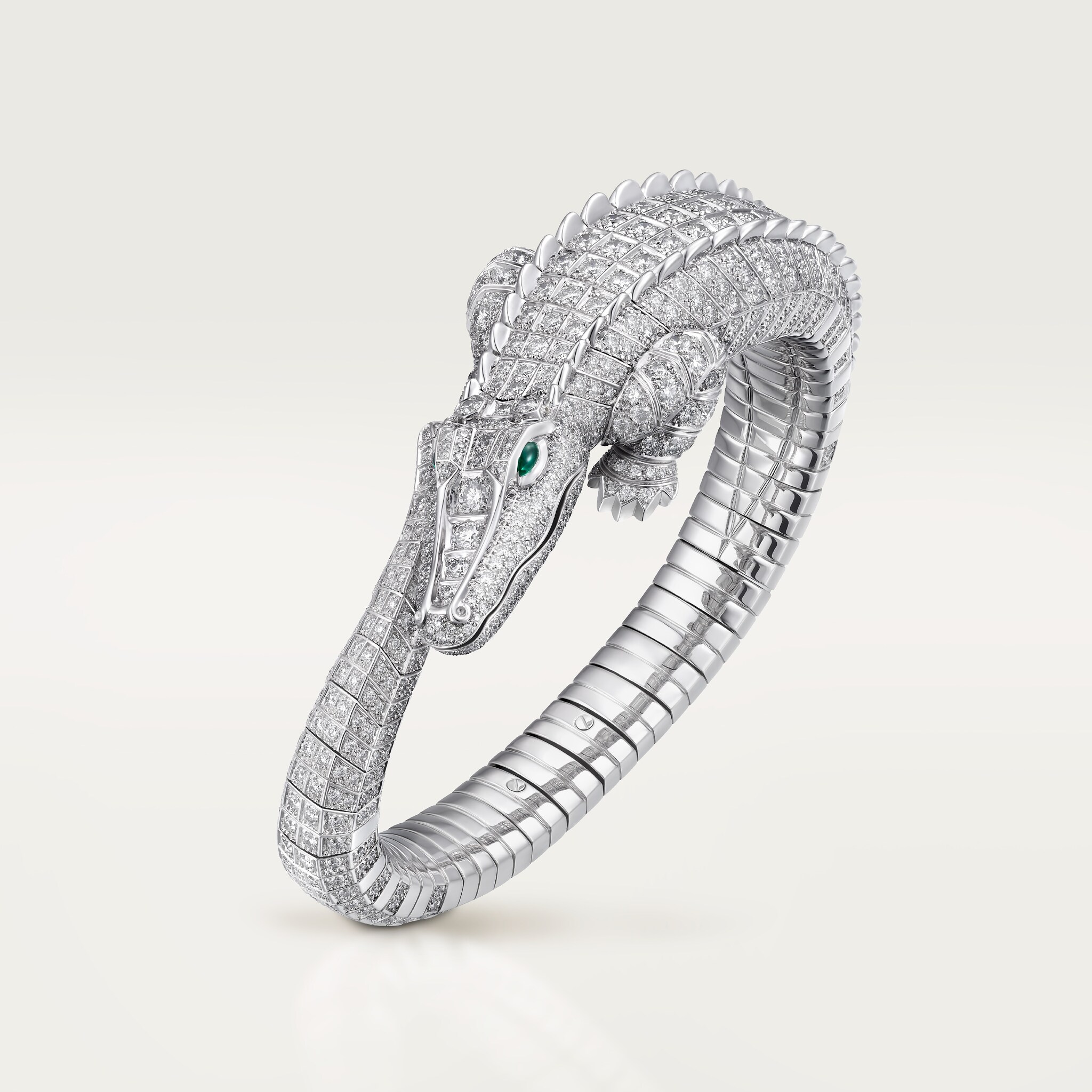 Faune et Flore de Cartier bracelet, pavedWhite gold, emeralds, diamonds