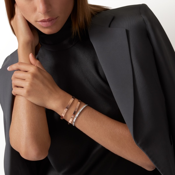 Love bracelet, medium model, 4 diamonds Rose gold, diamond