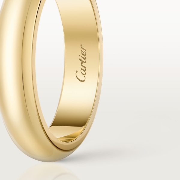 1895 結婚戒指，寬4毫米 18K黃金